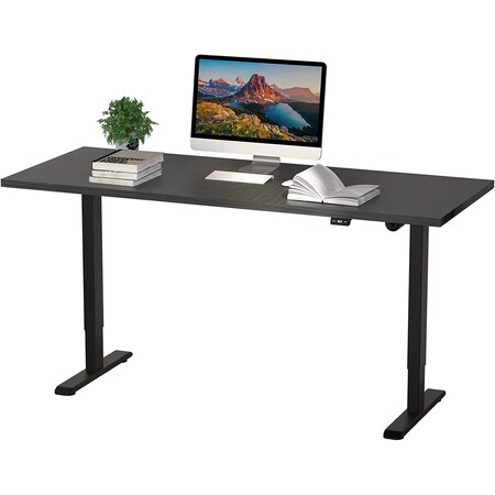 We'Re It Lift It Electric Sit Stand Desk, 46.25 H, 30 W X Laminate wood, metal, Black VL12BLK6030-6307